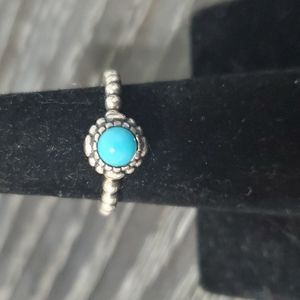 Pandora turquoise ring sz 6